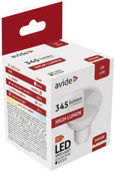 Avide Λάμπα LED Σποτ Αλουμίνιο + Πλαστικό 4W GU10 WW 3000K